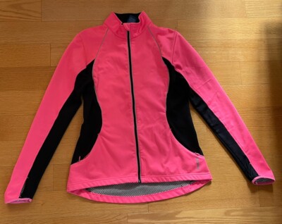 Reebok Soft Shell Pink And Black Fitted Jacket Medium