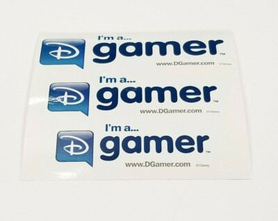 Disney ''I'm a ... D Gamer'' Decal Sticker Set