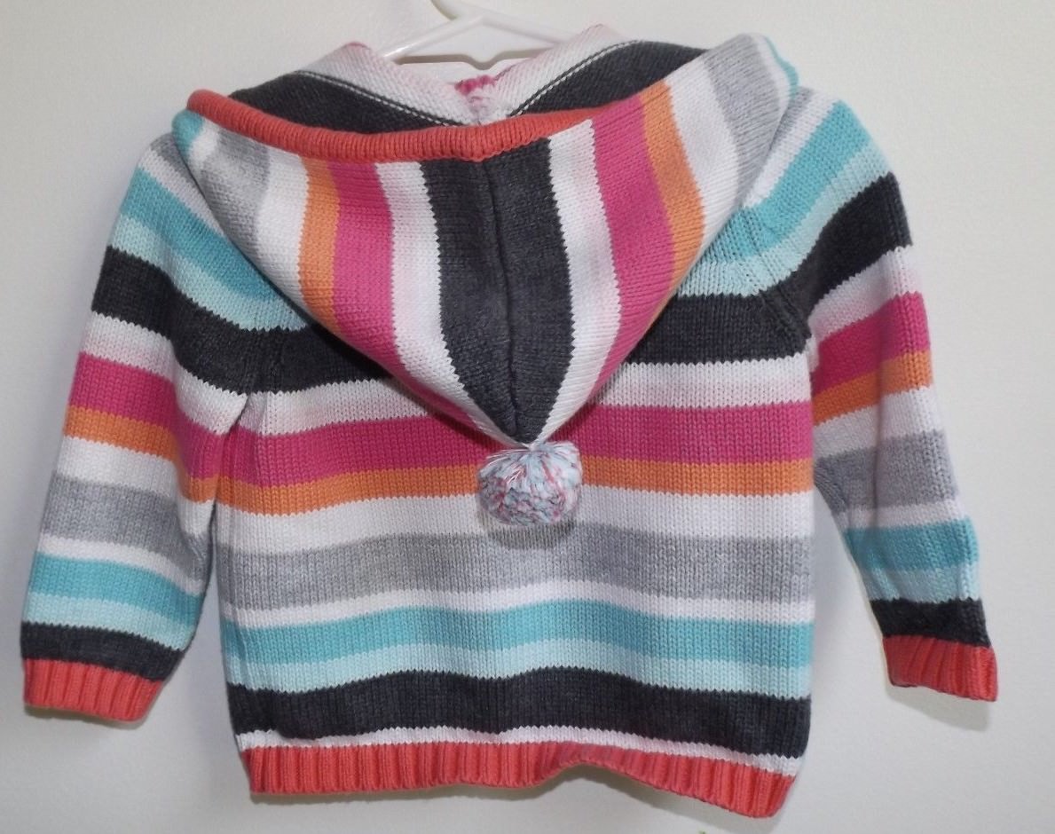 Gymboree 12-18months cotton multi-color stripe button front cardigan EUC