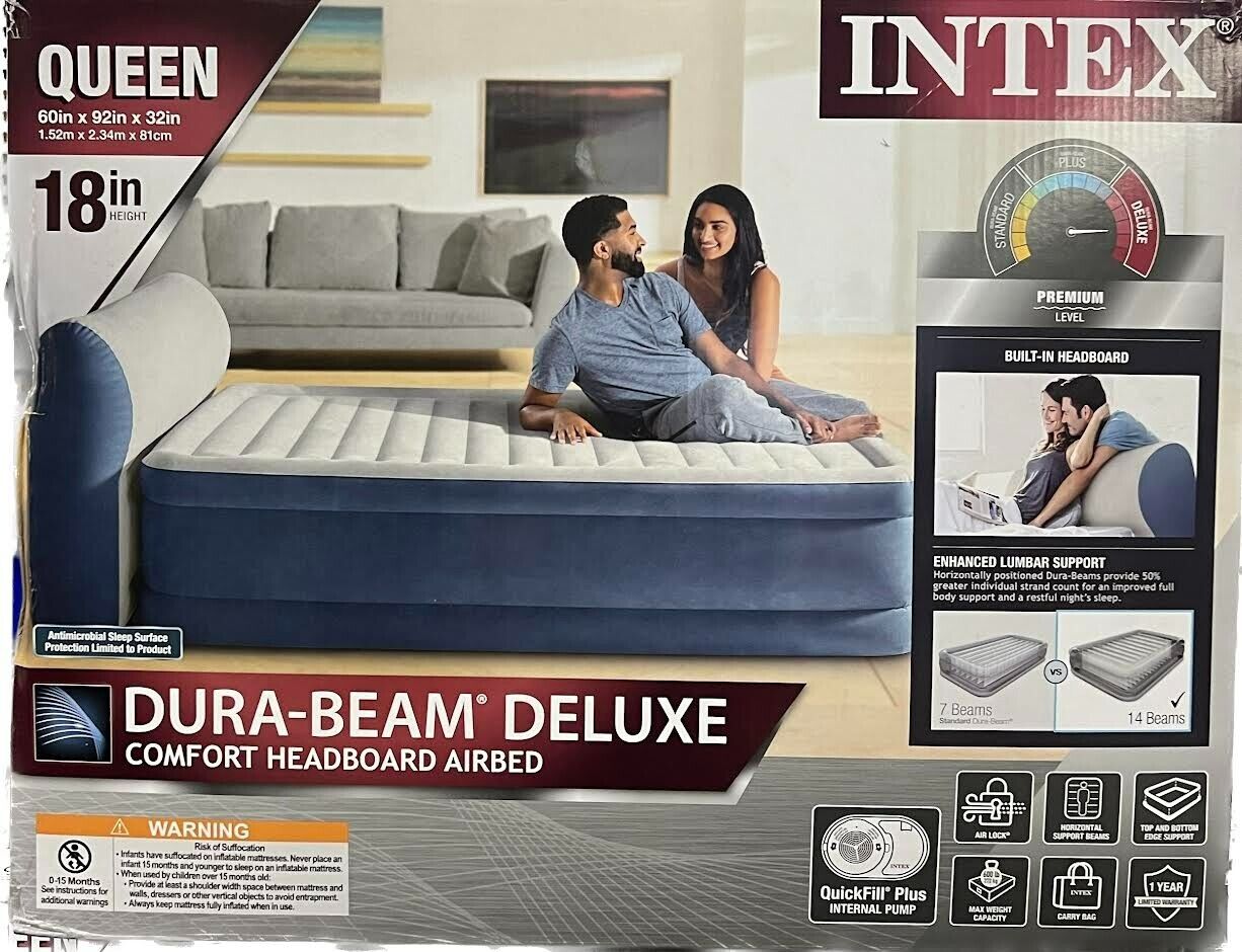 Intex 66158S Air Bed, Size Queen Dura-Beam Deluxe Series Intex 66158S Air Bed, Size Queen Dura-Beam Deluxe Series