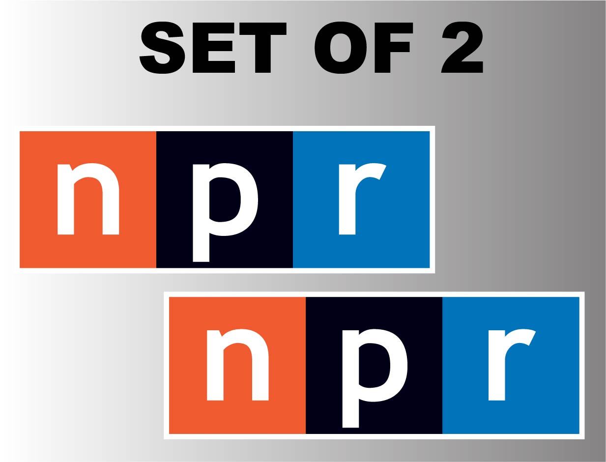 NPR National Public Radio Set of 2 (5 Sizes) Vinyl Sticker