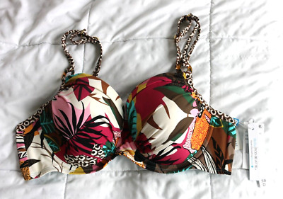 Bleu Rod Beattie Underwire Bikini 38D with Black Bottoms size L/12,14