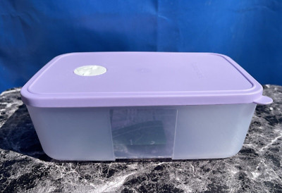 TUPPERWARE New FREEZE SMART  Mates  RECTANGULAR Container 1.6L / 6 3/4cup Lilac