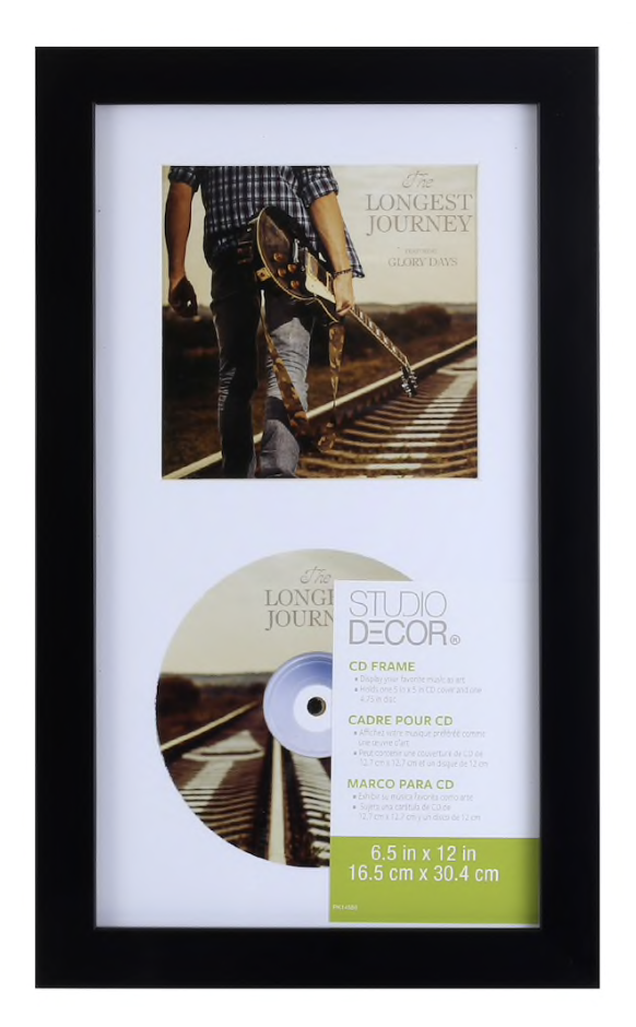 2-PACK CD Display Case by Studio Décor Frame Black 6.5