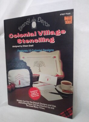 Stencil Decor 1982 Colonial Village Stencil & Design Craft Book 7657 Plaid