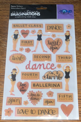 Creative Imaginations Love To Dace Ballet Class Ballerina Twirl And Spin Sticker