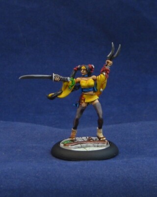 Painted Akaguchi Kimi Human Female Fighter, Warcrow Corvus Belli, 35mm OOP Metal
