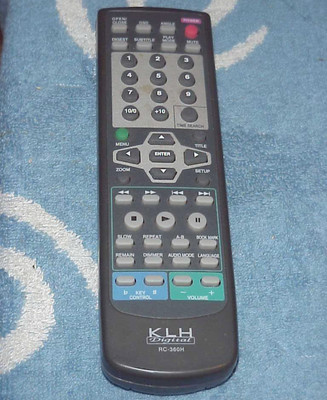 KLH Digital RC-360H - DVD Player Remote Control
