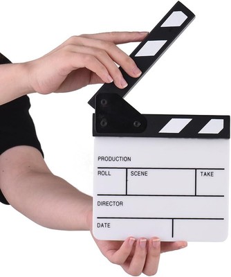 Action Cut Board, Andoer Acrylic Film Clapboard Dry Erase Compact Size Black 