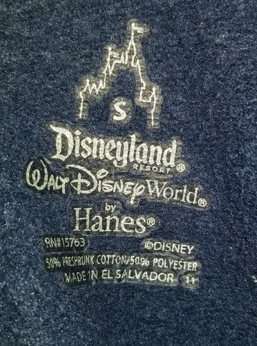 Disneyland Walt Disney World by Hanes Navy Blue Sweatshirt Size S Unisex 2013