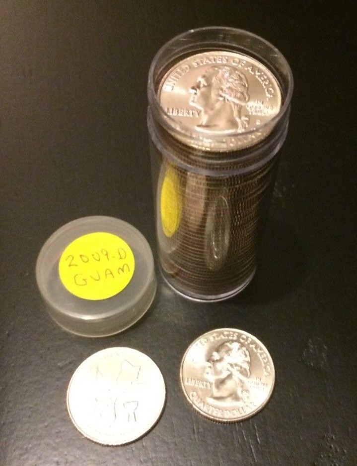 2009-D Guam U.S. Territories Quarter Roll in a Plastic Tube