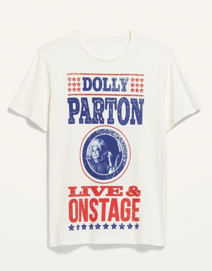 

ФУТБОЛКА DOLLY PARTON LIVE - ON STAGE МУЖСКАЯ ЖЕНСКАЯ ФУТБОЛКА S/S ФУТБОЛКА X-МАЛЕНЬКАЯ СТАРЫЙ ТЕМНО-СИНЯЯ, Off-white;red;blue