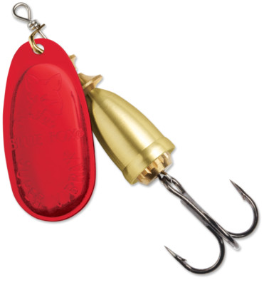 Blue Fox Classic Vibrax P S Inline Spinner RED GOLD, Size 6 w/ Trailer Hook  |B5