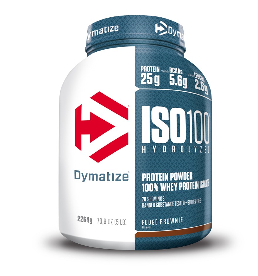 DYMATIZE Whey Protein Pulver Shake Hydrolysat Eiweiß ISO 100 Fudge Brownie 2264g - Bild 1 von 7