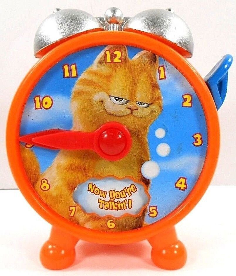 Vintage Garfield Clock Wendys Toy Garfield Movie NEW Hands Move Sayings Change