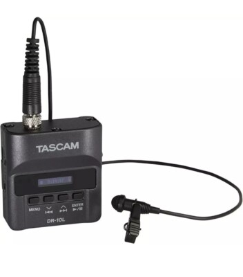TASCAM Micro Portable Digital Audio Recorder with Lavalier Microphone, AV...