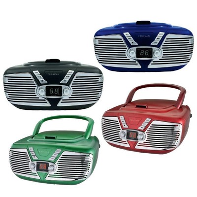Proscan Retro Look 20-Track Programmable Memory LED Display CD Radio Boomboxes