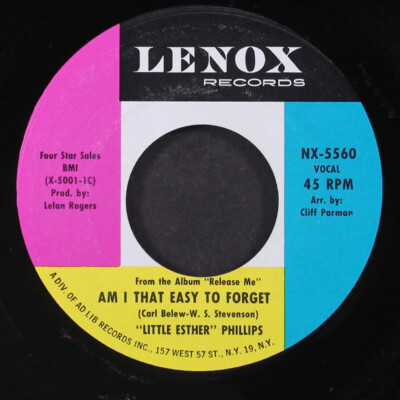 LITTLE ESTHER PHILLIPS: am i that easy to forget / i really don't want to know