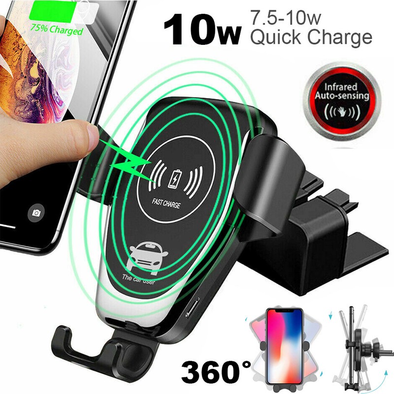 Qi Auto Wireless Charger Kfz Handy Halterung Induktions LadegerÃ¤T Clamping