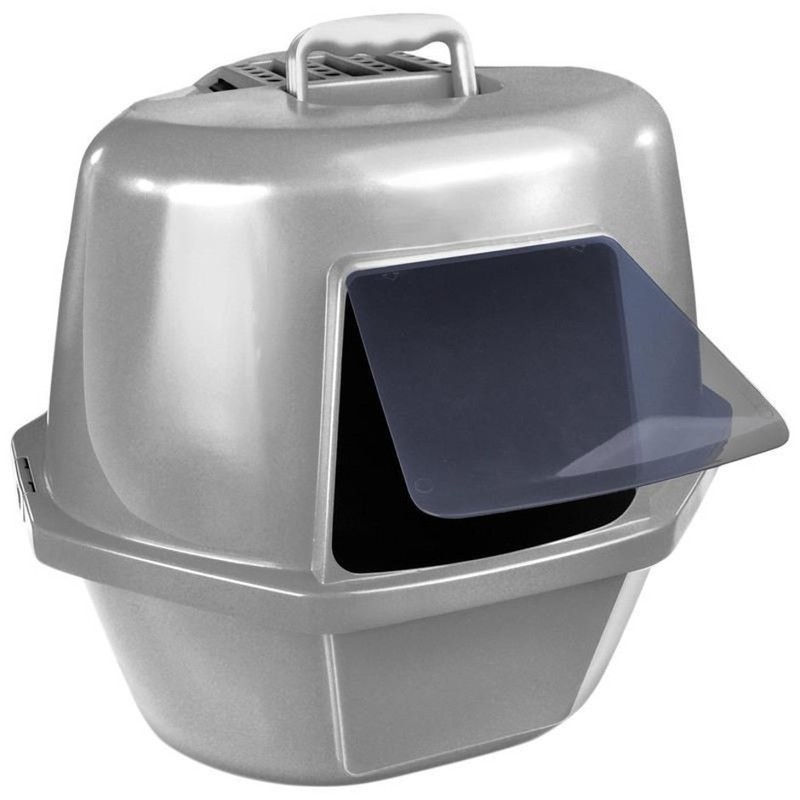 Enclosed Corner Cat Pan With Odor Door And Filter