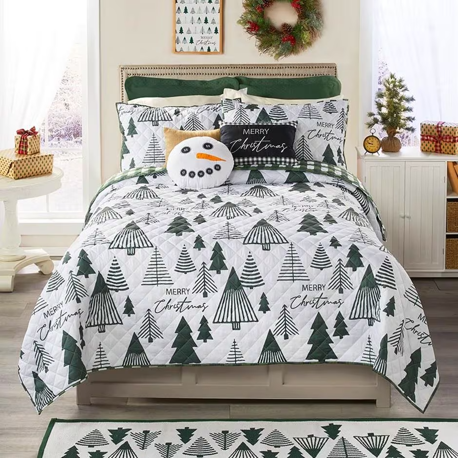 Green Trees Green Classy Simple Bedding New