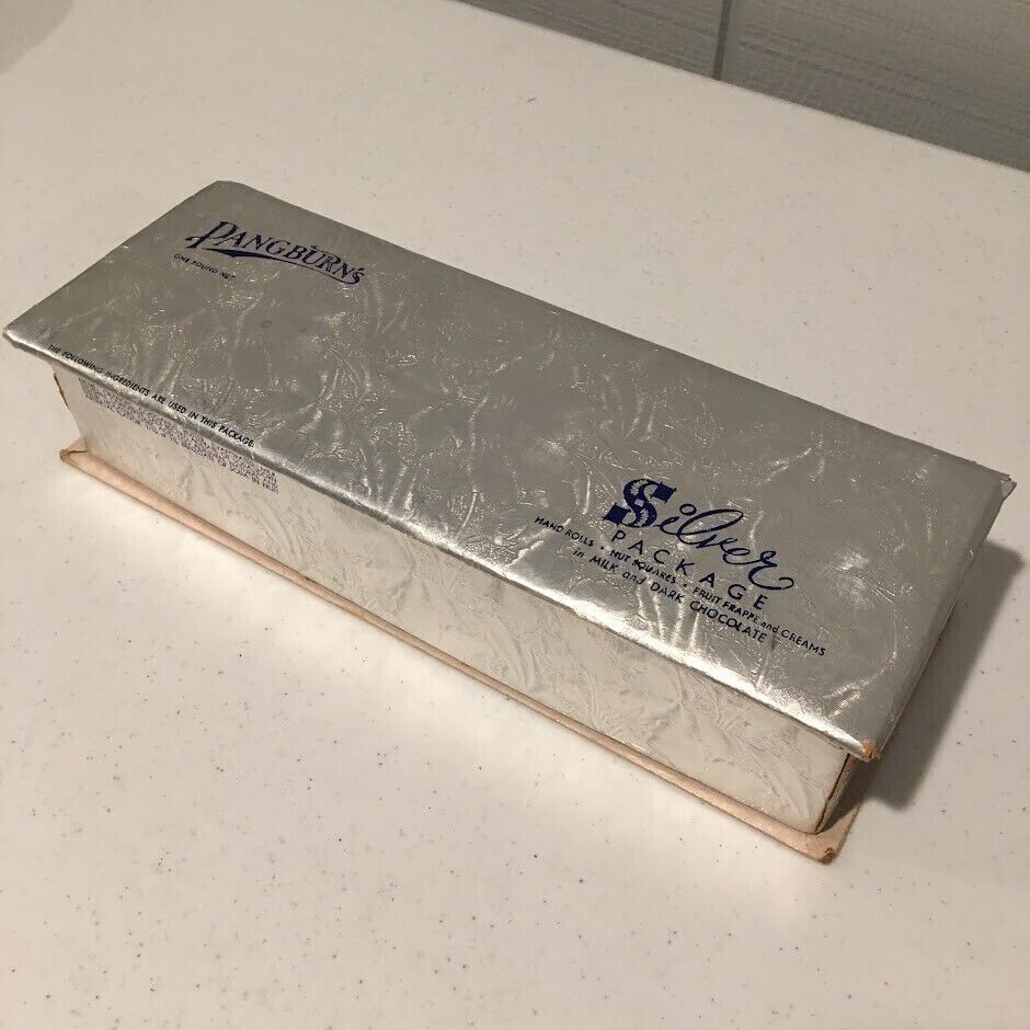 1950’s PANGBURN'S SILVER  Gift Package  Chocolate Candy Texas (Empty Box)