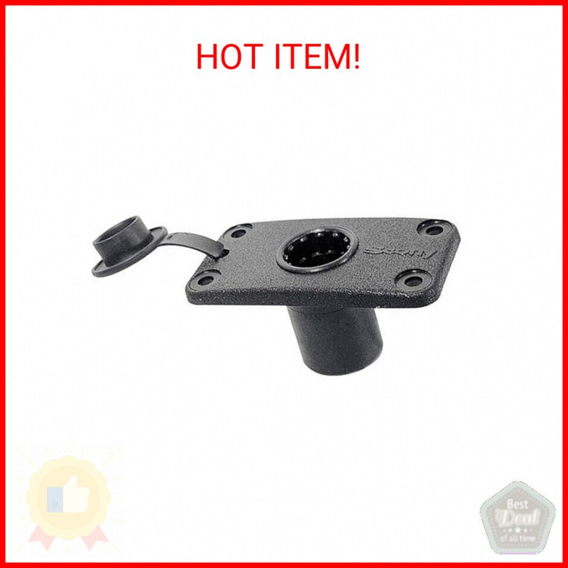 Scotty Flush Deck Mount Rod Holder Bracket - With Splash Cover