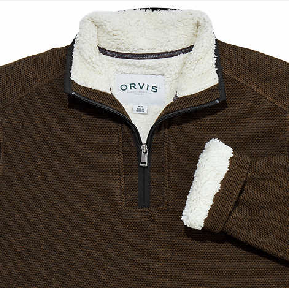 🔥🔥🔥HOT SALE 🔥🔥🔥Orvis Men’s Fleece Lined Quarter Zip Pullover