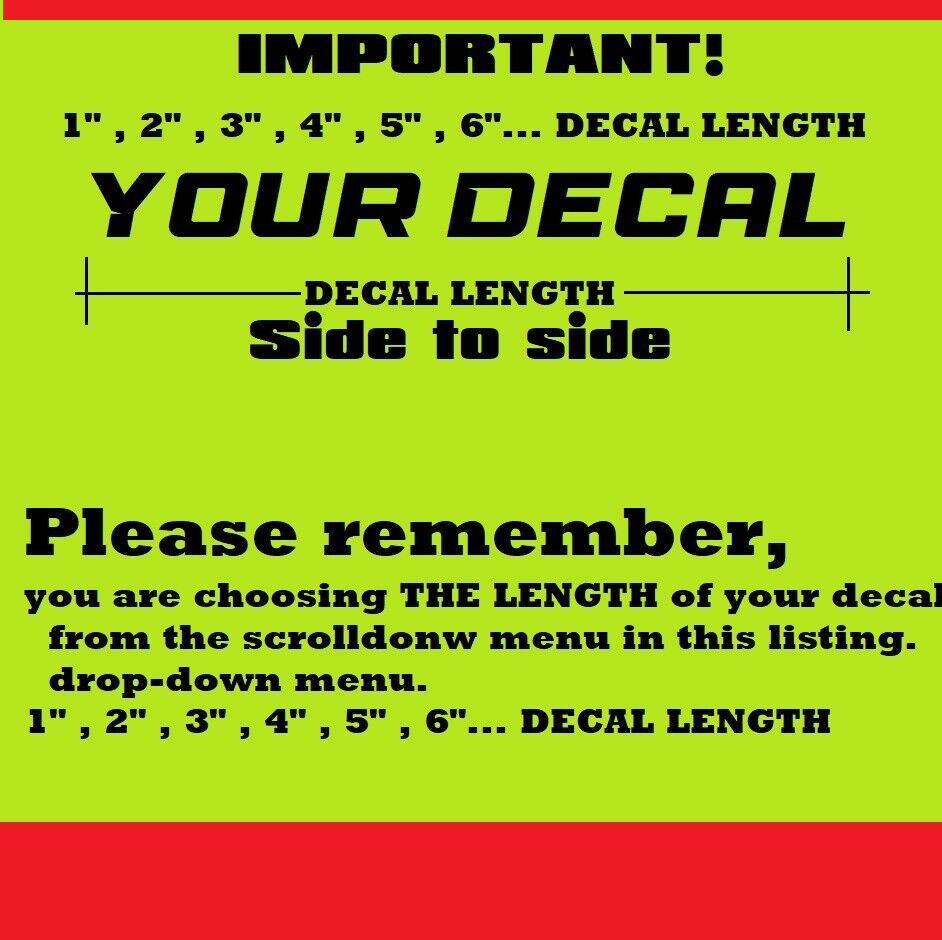 Personalized Custom Text Vinyl Lettering Sticker Decal, ANY TEXT - ANY NAME - [4