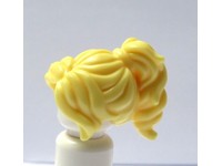 LEGO Female Girl Minifigure Figure Orange Outfit Blonde Curly Wavy Ponytail Hair