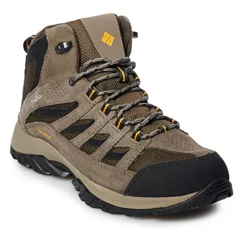 Columbia｜ (CRESTWOOD MID WATERPROOF WIDE (1765382-042)) Columbia Crestwood Mid Waterproof Men's Hiking Boots – BigShoes
