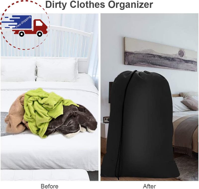 Extra Large Laundry Bags 2 Pack 28'' X 45'' Heavy Duty XL Organizer Bag Fit Laun