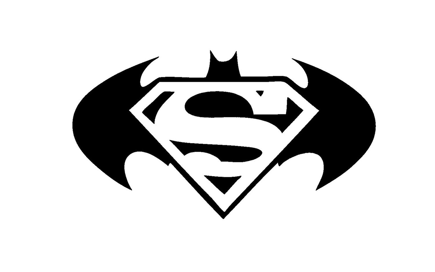 DC Comics Batman VS Superman Logo, Black, 22&quot; wall living room 