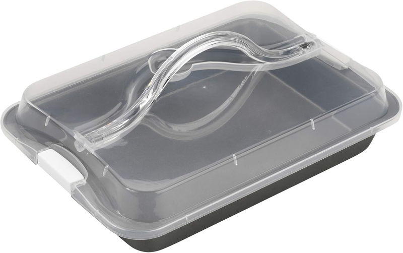 Bake-N-Take Nonstick Steel Baking Pan with Lid, 9" x 13"