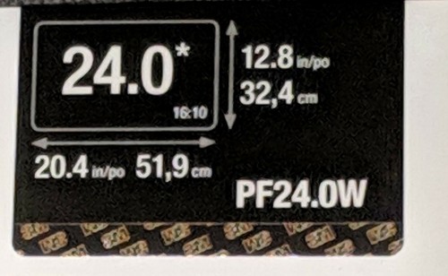 3M Black Privacy Screen Filter for 24