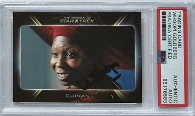1992 STAR TREK NEXT GENERATION WOMEN WHOOPI GOLDBERG SIGNED AUTOGRAPHED PSA DNA