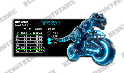 ark survival ascended pve top stat rex pair