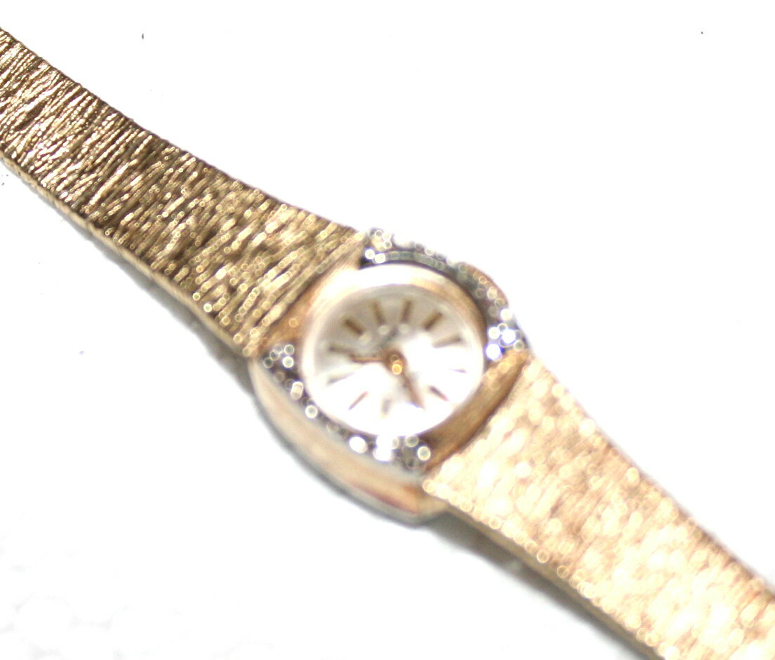 VINTAGE WITTNAUER BY LONGINES DIAMOND BEZEL WIND UP LADIES WATCH RUNNING GREAT