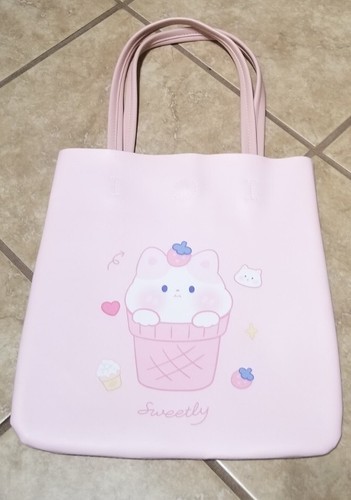 Sweetly Pink Ice Cream Cat Tote | eBay