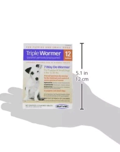Durvet 12-Pack Triple Wormer Tablets for Puppies and Small Dogs