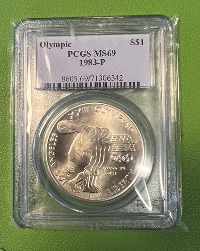 コレクション 1983 OLYMPIC DOLLAR .900 FINE SILVER 1983 Olympic Dollar. 900 Fine Silver Proof Coin. U.s. Mint