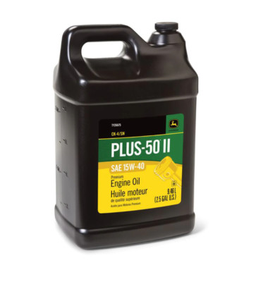 John Deere TY26675 Plus-50 II SAE 15W-40 Premium Engine Oil, 2.5 Gallons
