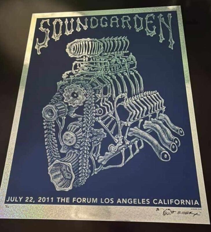 Soundgarden Bone Engine SPARKLE FOIL LA Forum Chris Cornell Emek (#