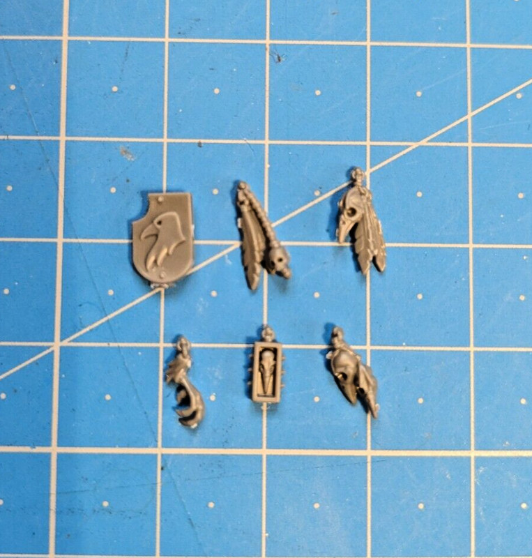 Raven Guard Upgrades Bits Relics Trinket Feathers Bird Skulls Space Marines Bitz