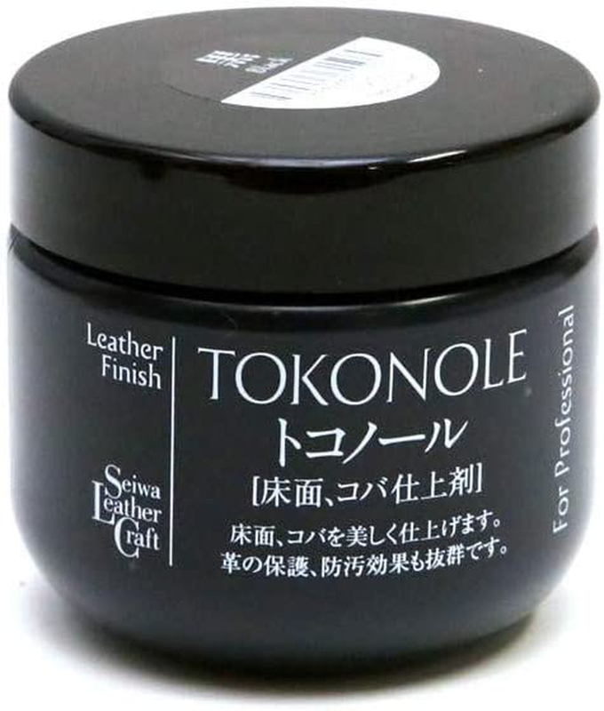 Toconol Floor Finish for Leather Crafts, 4.2 Oz (120 G), Black
