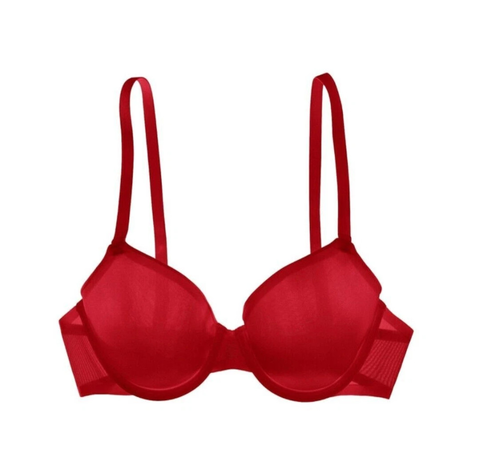 NWT Cuup Bra The Demi Mesh Cerise Sz 30H