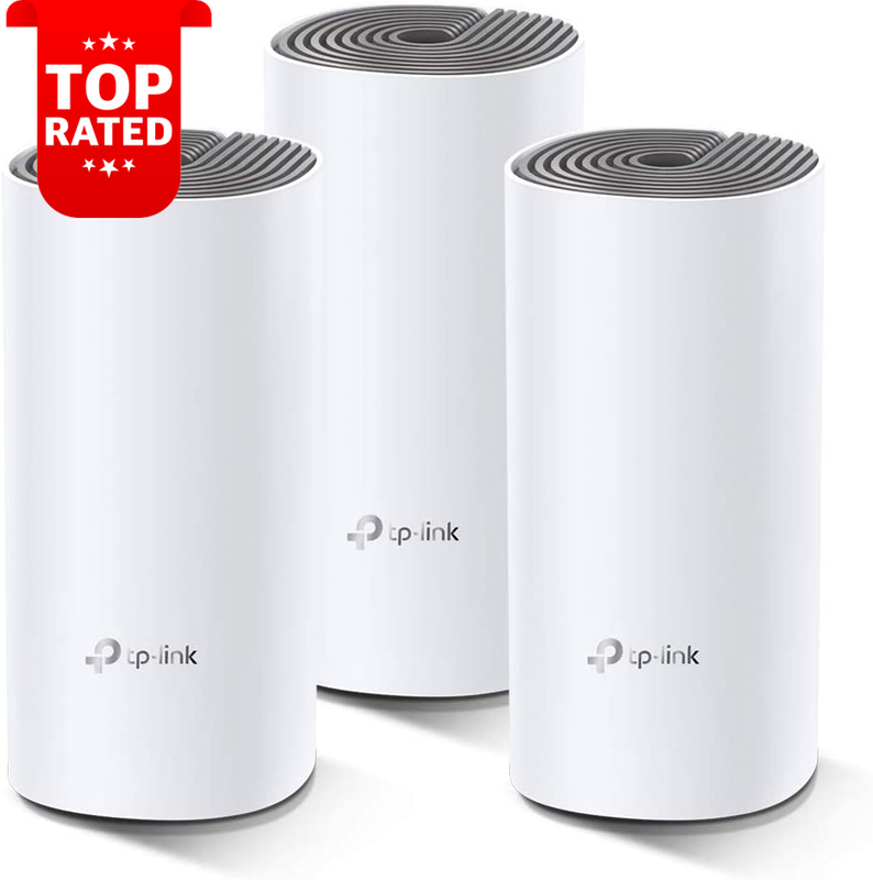 Deco E4 AC1200 Dual Band Mesh Wi-Fi System 3-Pack Whole Home Coverage