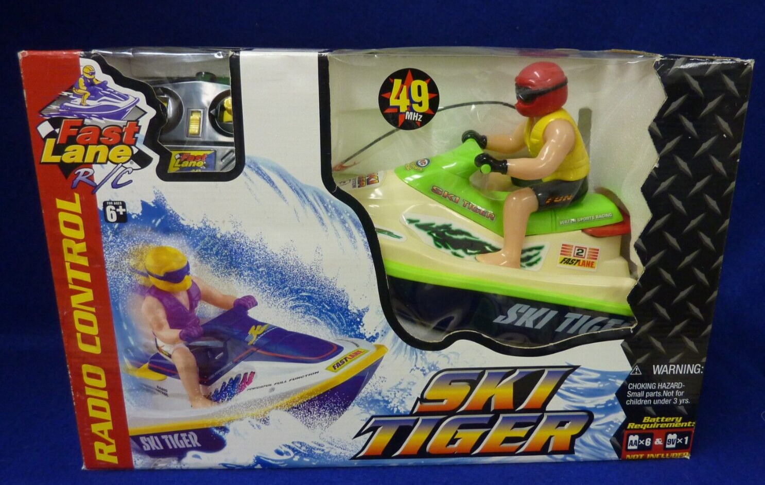 NIB VINTAGE SKI TIGER RADIO CONTROL JET SKI BY FAST LANE