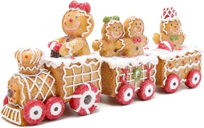 Christmas Decorations Indoor Home Decor Christmas Gingerbread Man Small Train Fi