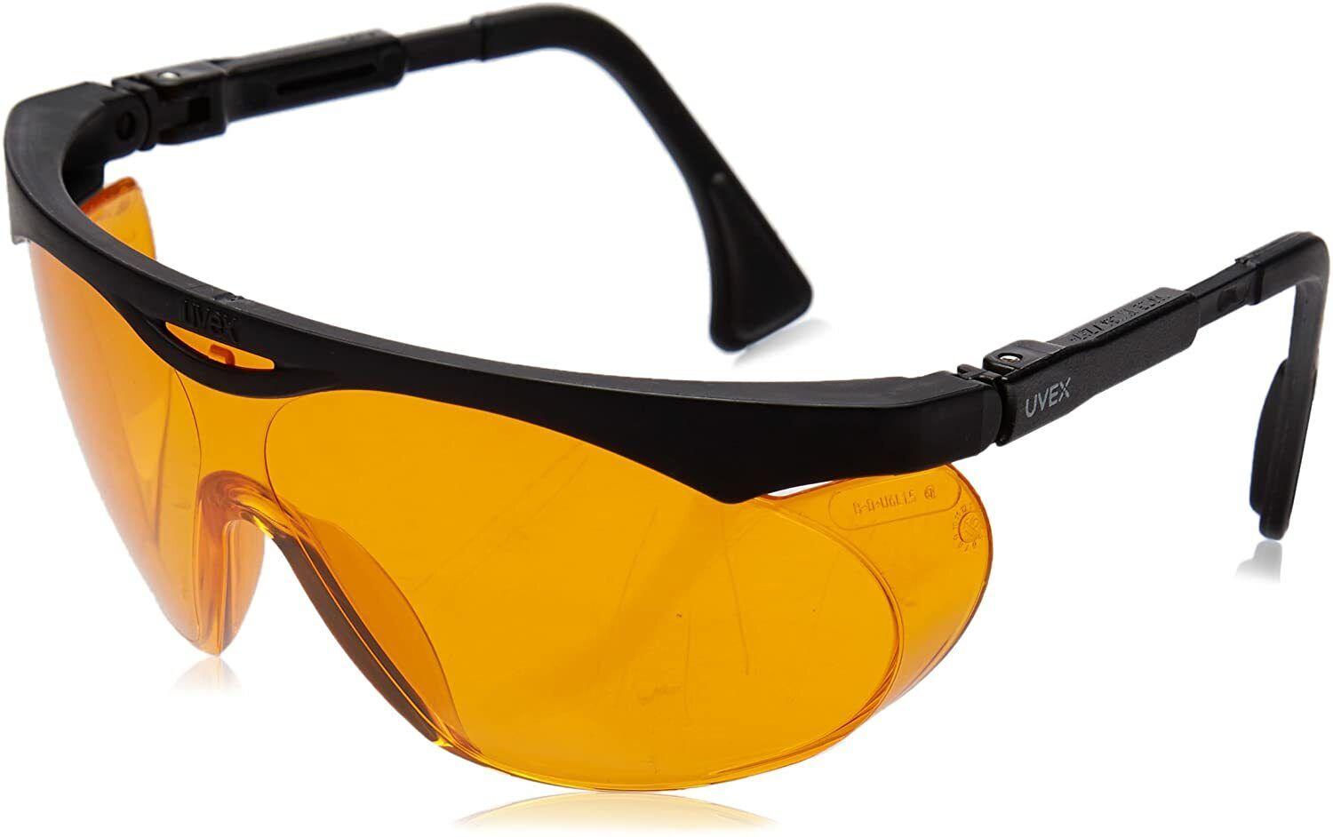 UVEX S1933X Skyper Safety Glasses, Black Frame With Orange A